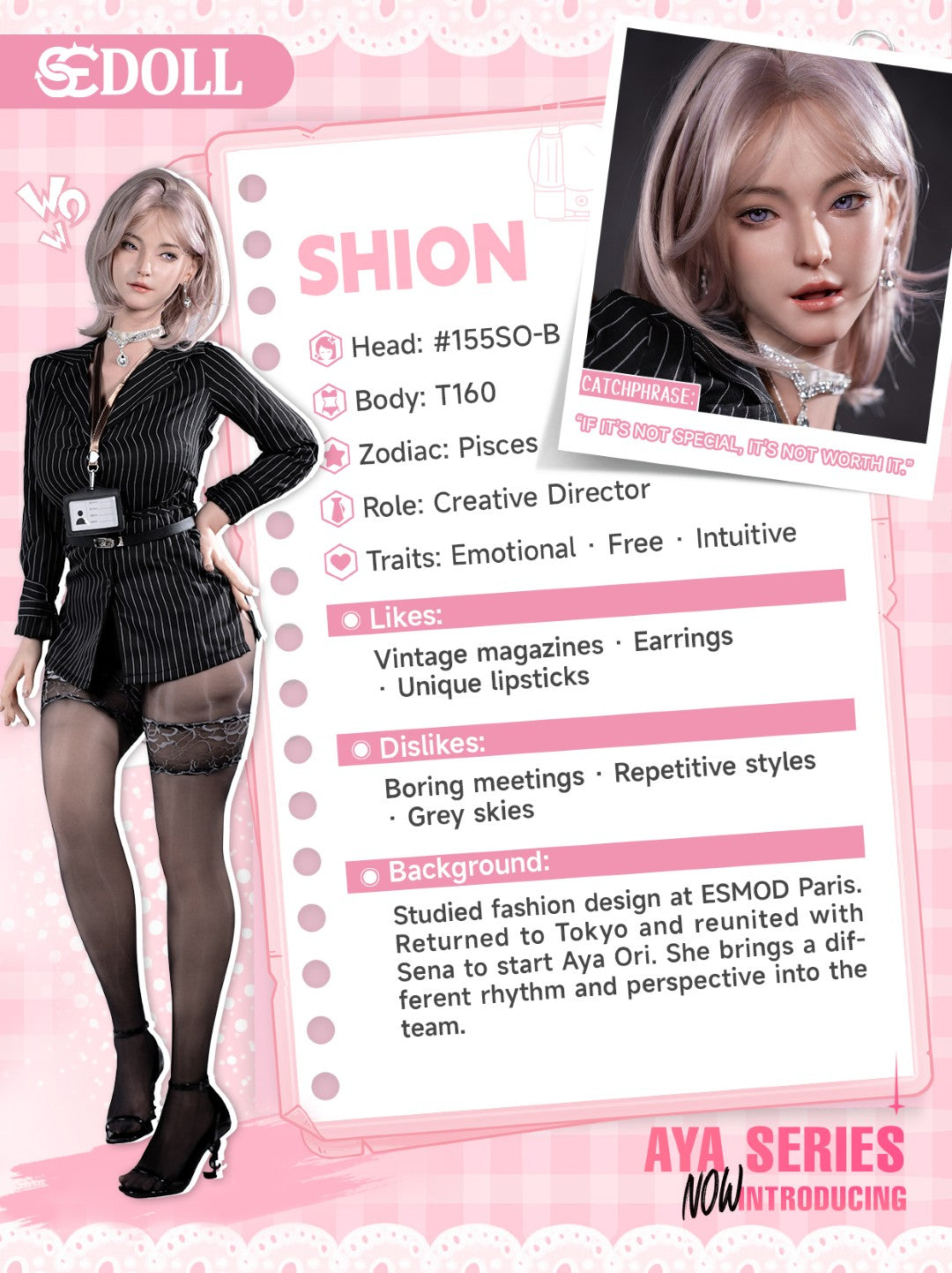 Shion.B sexdukke (SEDoll 160 cm C-cup #155SO RST silikone)