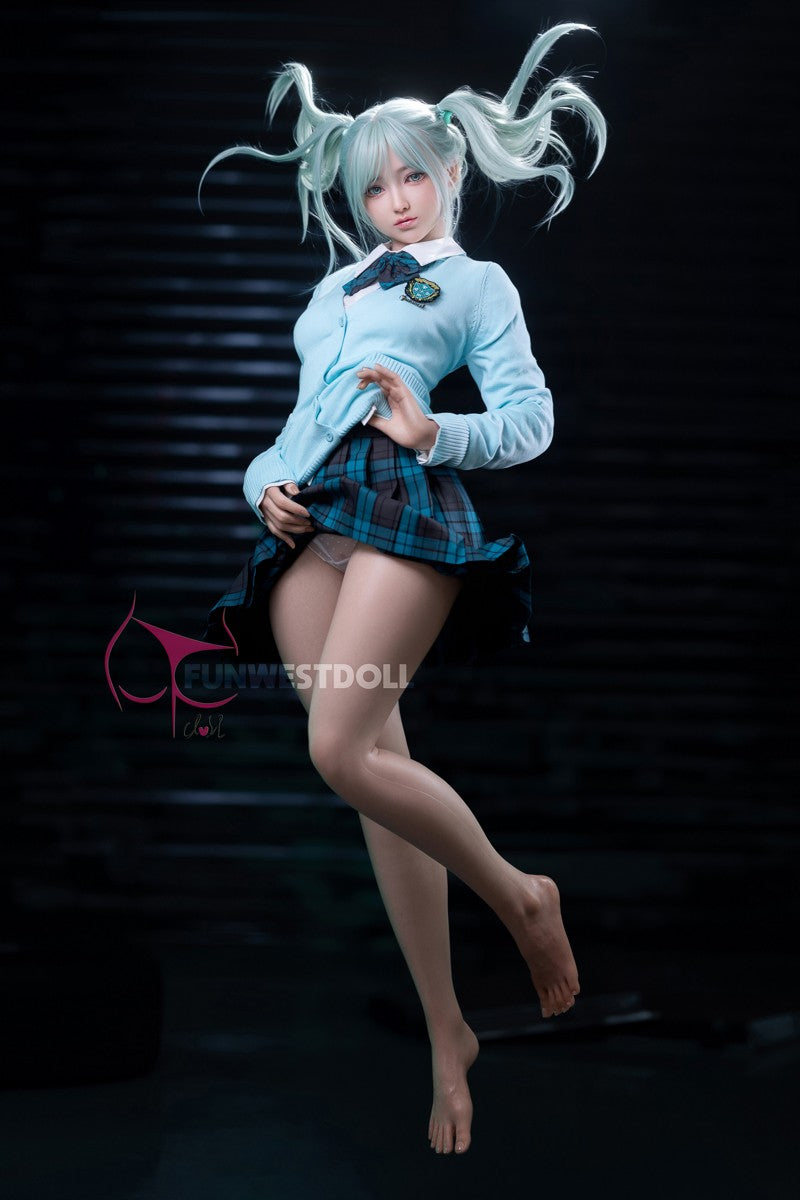 Hatsune Miko sexdukke (FunWest Doll 159 cm a-cup #041S silikone)