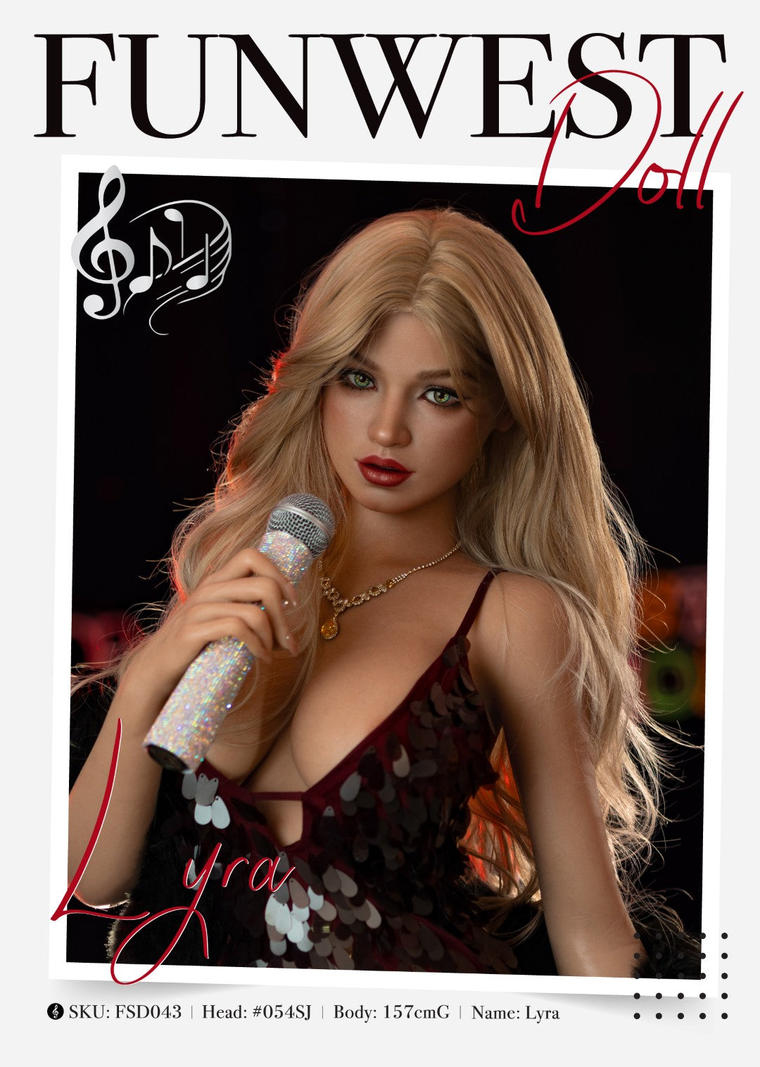 Lyra sexdukke (FunWest Doll 157 cm G-cup #054SJ RST silikone)