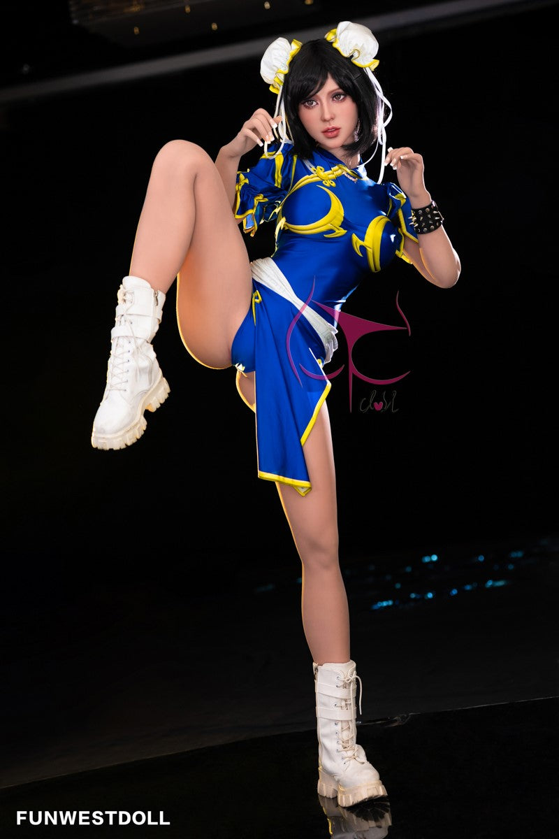 Chun Li sexdukke (FunWest Doll 155 cm F-cup #032 TPE)