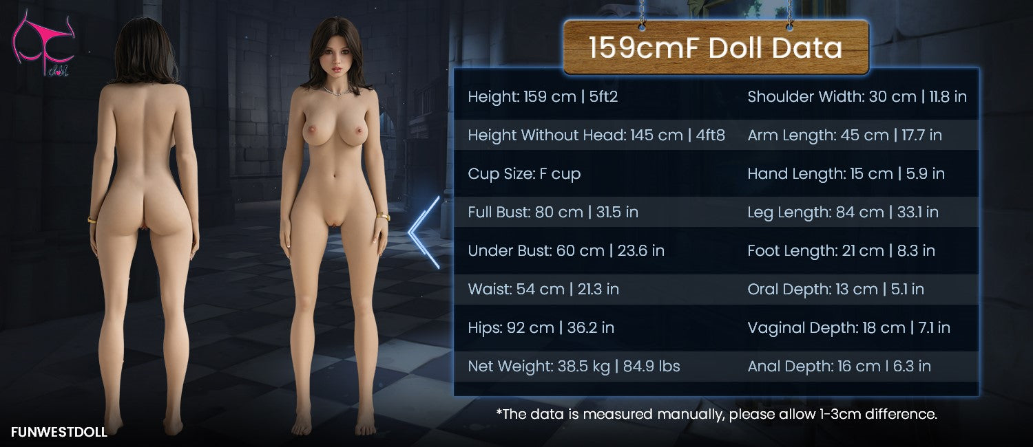 Lyra sexdukke (FunWest Doll 159 cm f-cup #054 TPE)