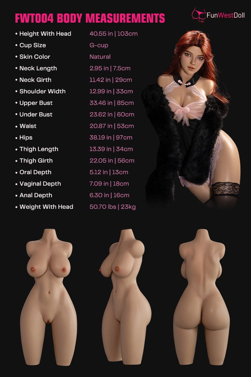 Lexie Torso sexdukke (FunWest Doll 103 cm G-cup #026S silikone)