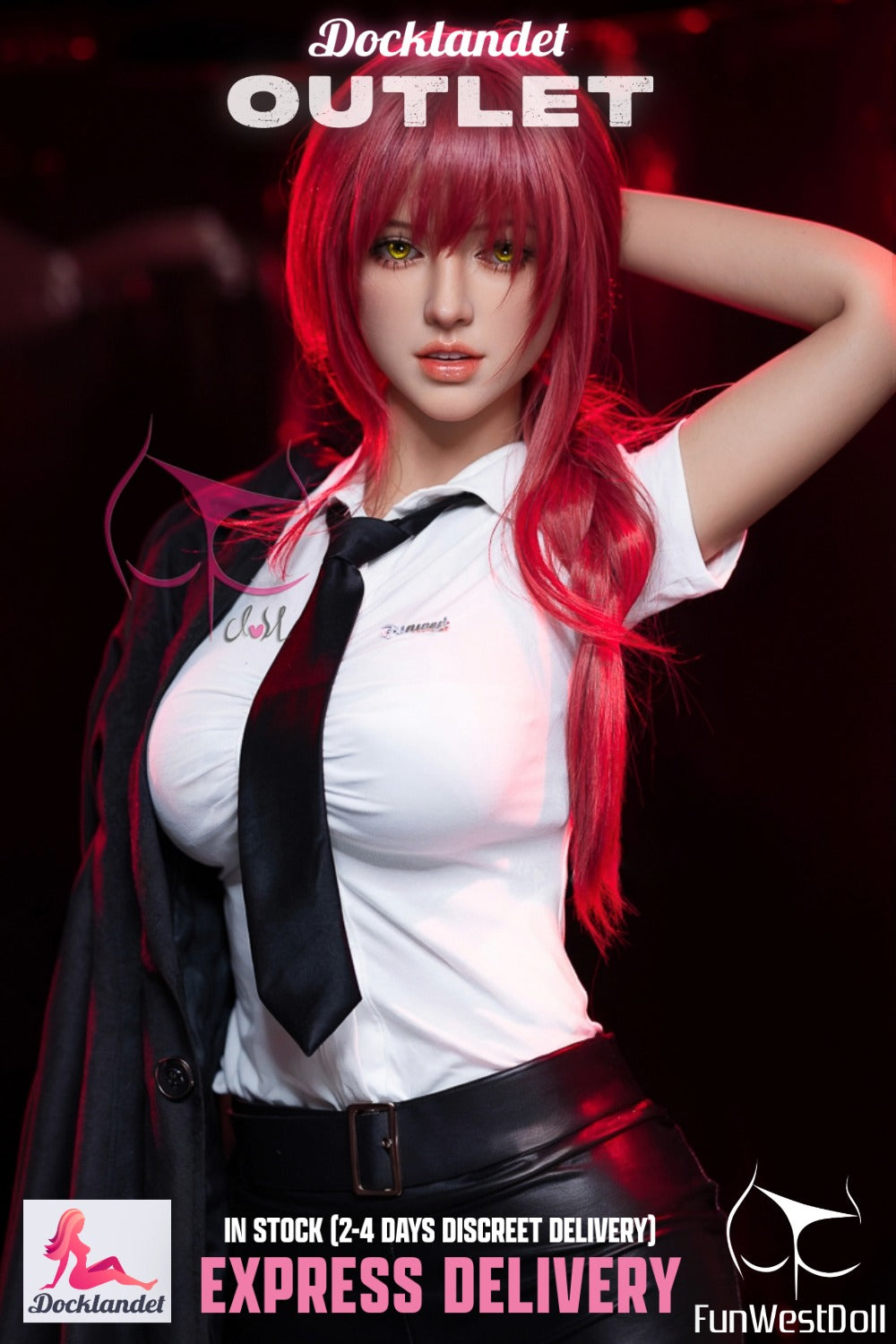 Chloe sexdukke (FunWest Doll 162 cm F-cup #035 S-TPE) EXPRESS OUTLET