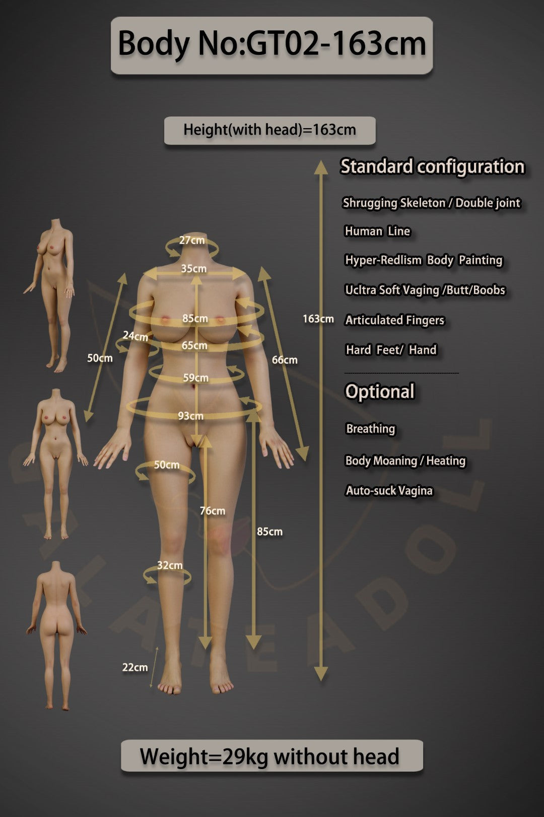 Mariana sexdukke (Galatea Doll 163 cm D-cup #061 silikone)