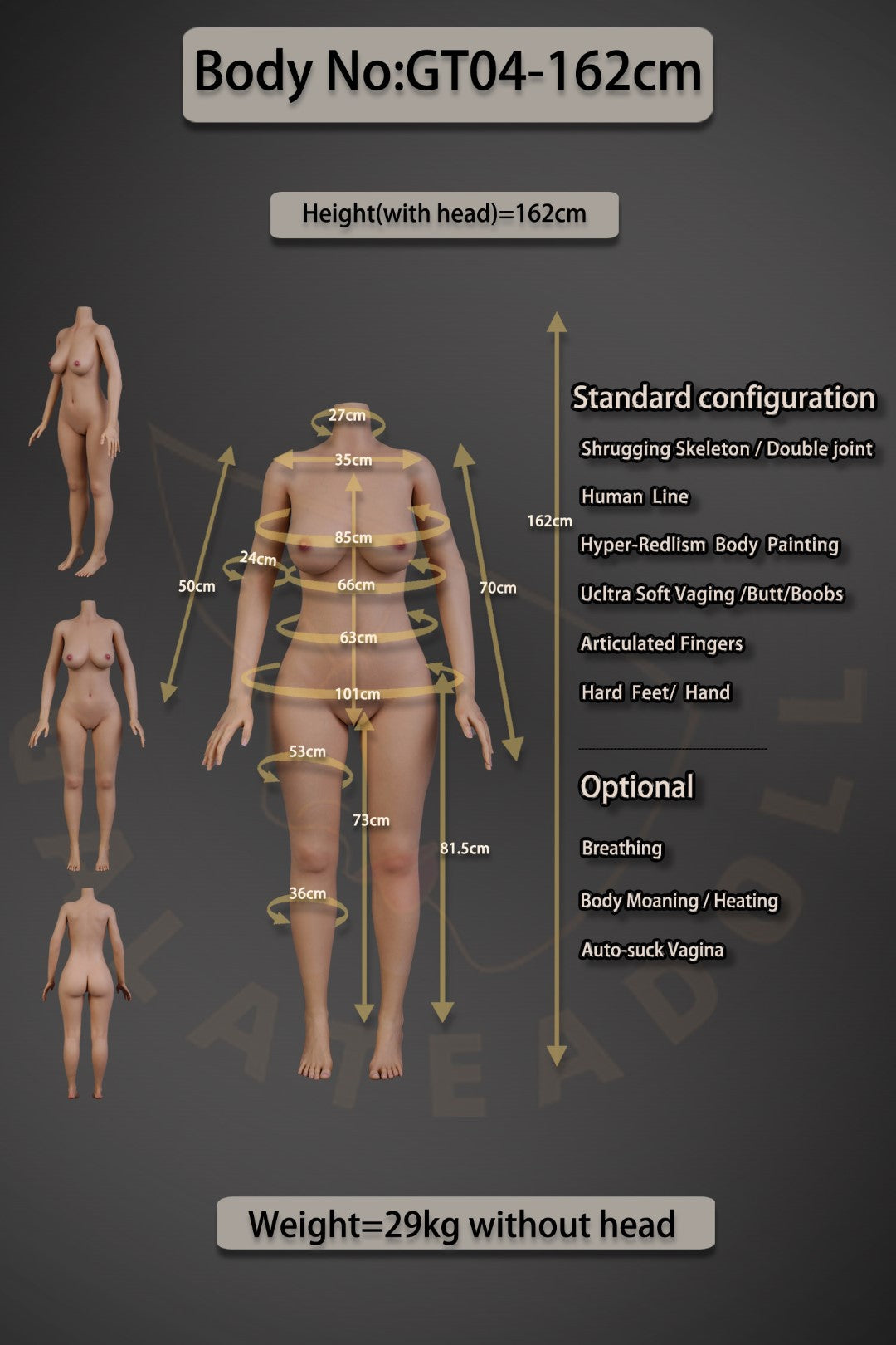 Katilyn sexdukke (Galatea Doll 162 cm C-cup #098 silikone)