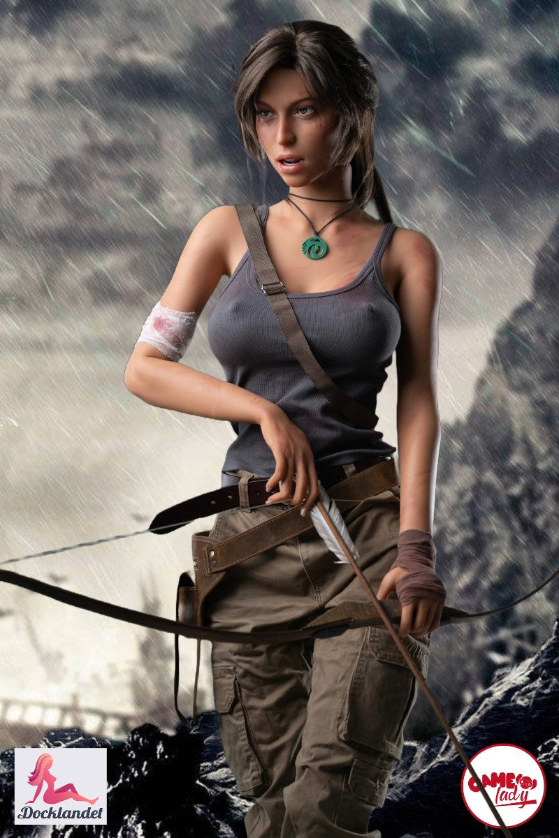Lara Croft sexdukke (Game Lady 166 cm e-cup Nr. 20 silikone)