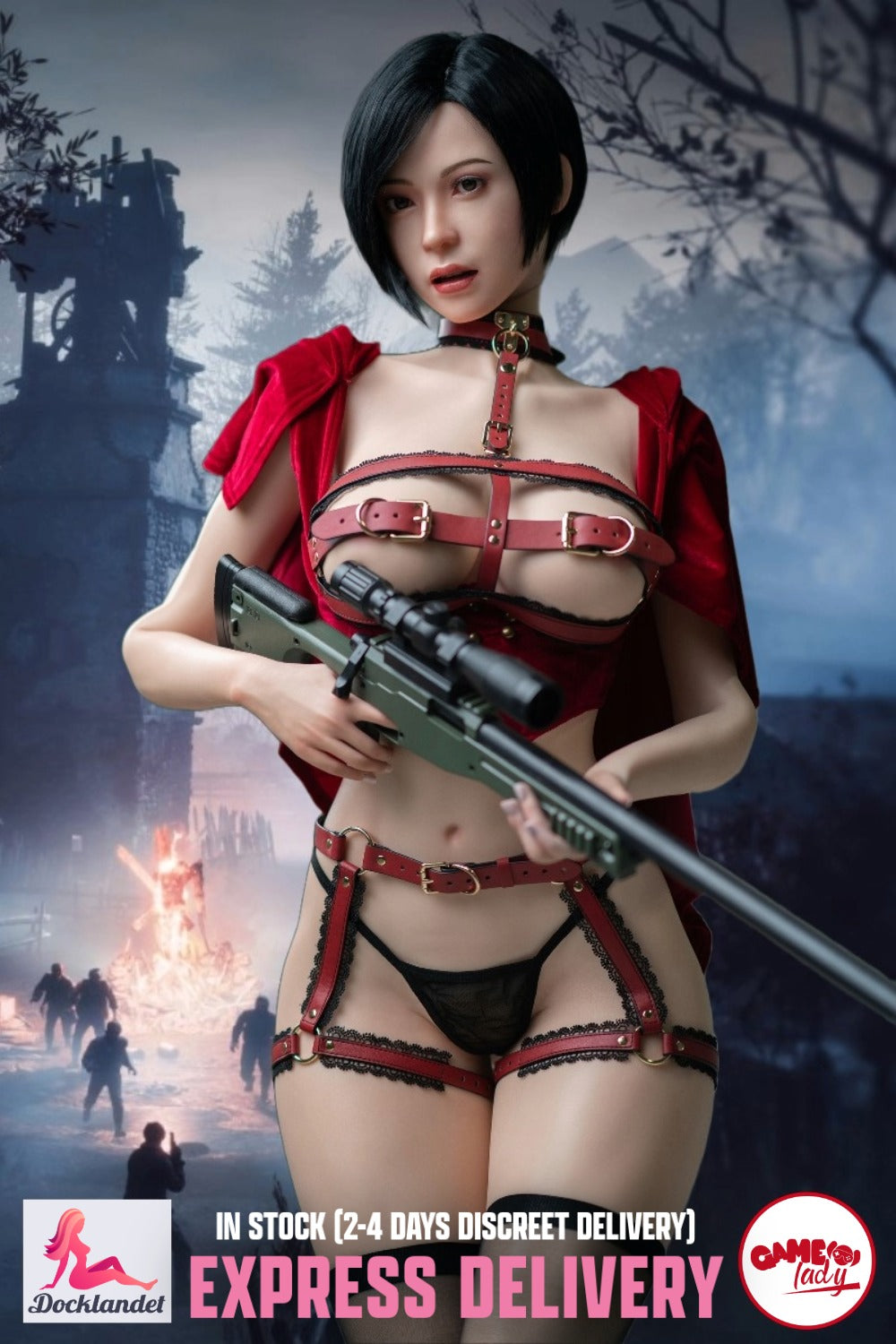 Ada Wong sexdukke (Game Lady 171 cm G-cup nr. 21 silikone)