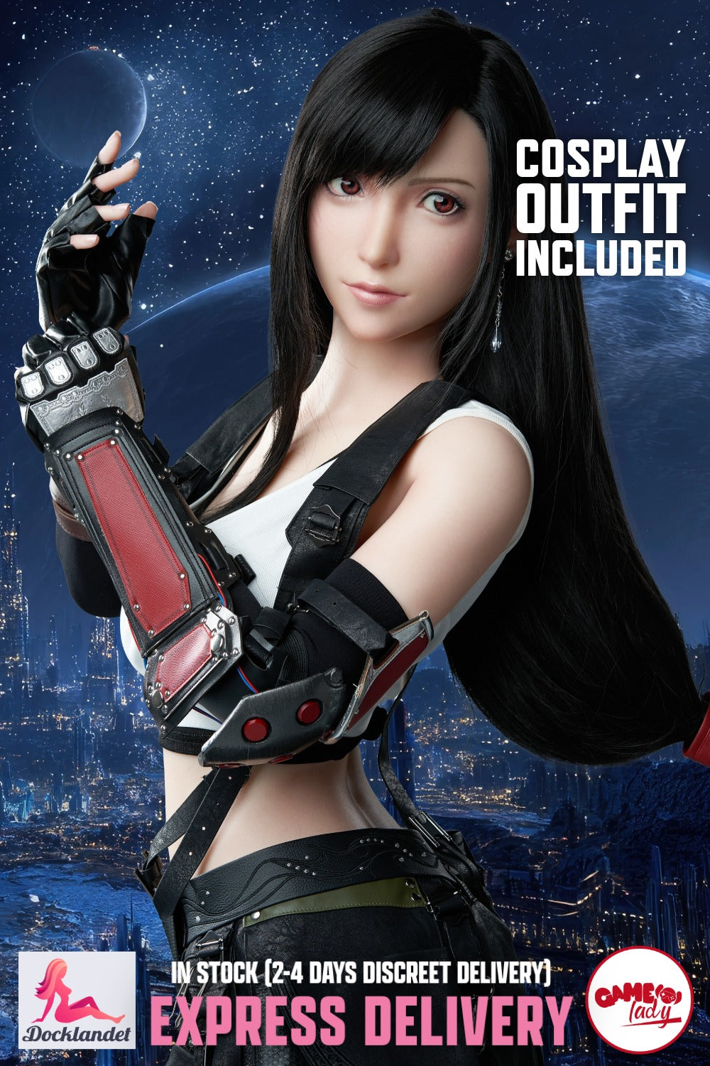 Tifa sexdukke (Game Lady 167 cm D-cup Nr.03 silikone) EXPRESS