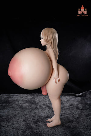 Britisk sexdukke (Dolls Castle 110 cm kæmpe bryster #S16 silikone)