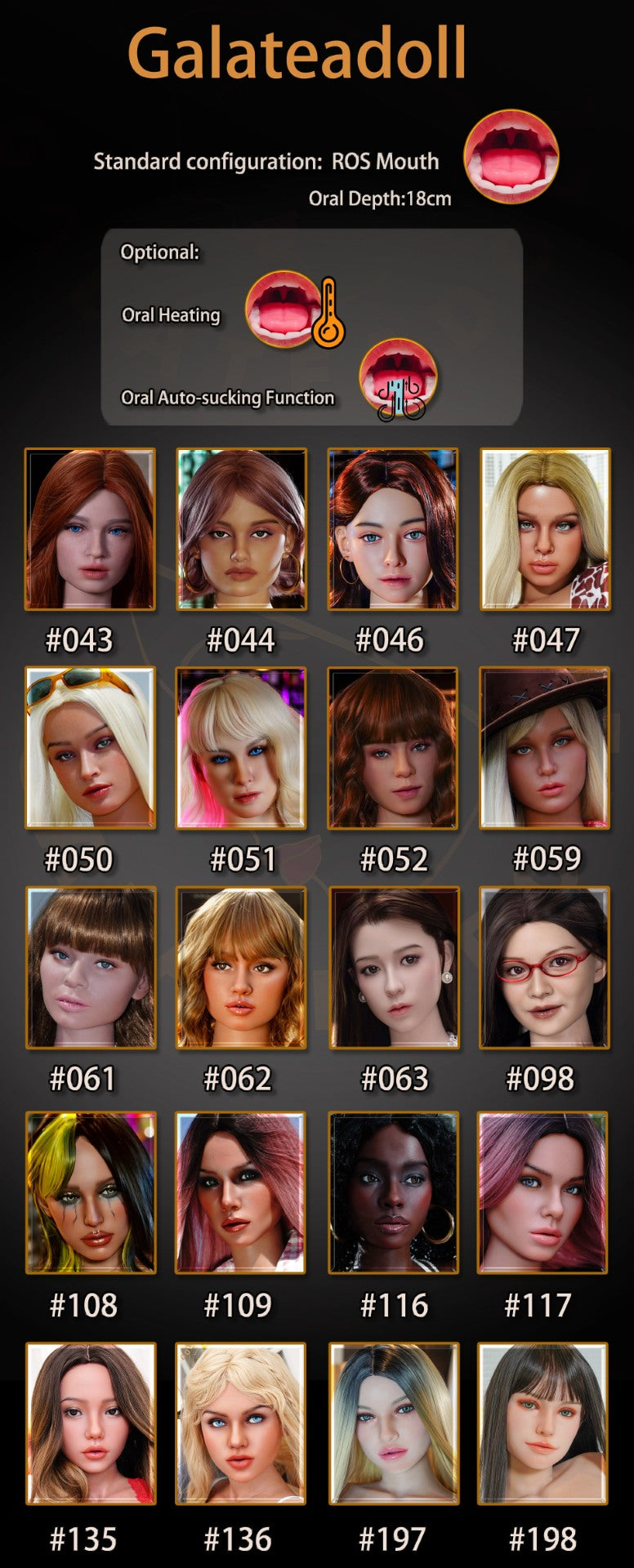 Ekstra hoved (Galatea Doll silikone Original)