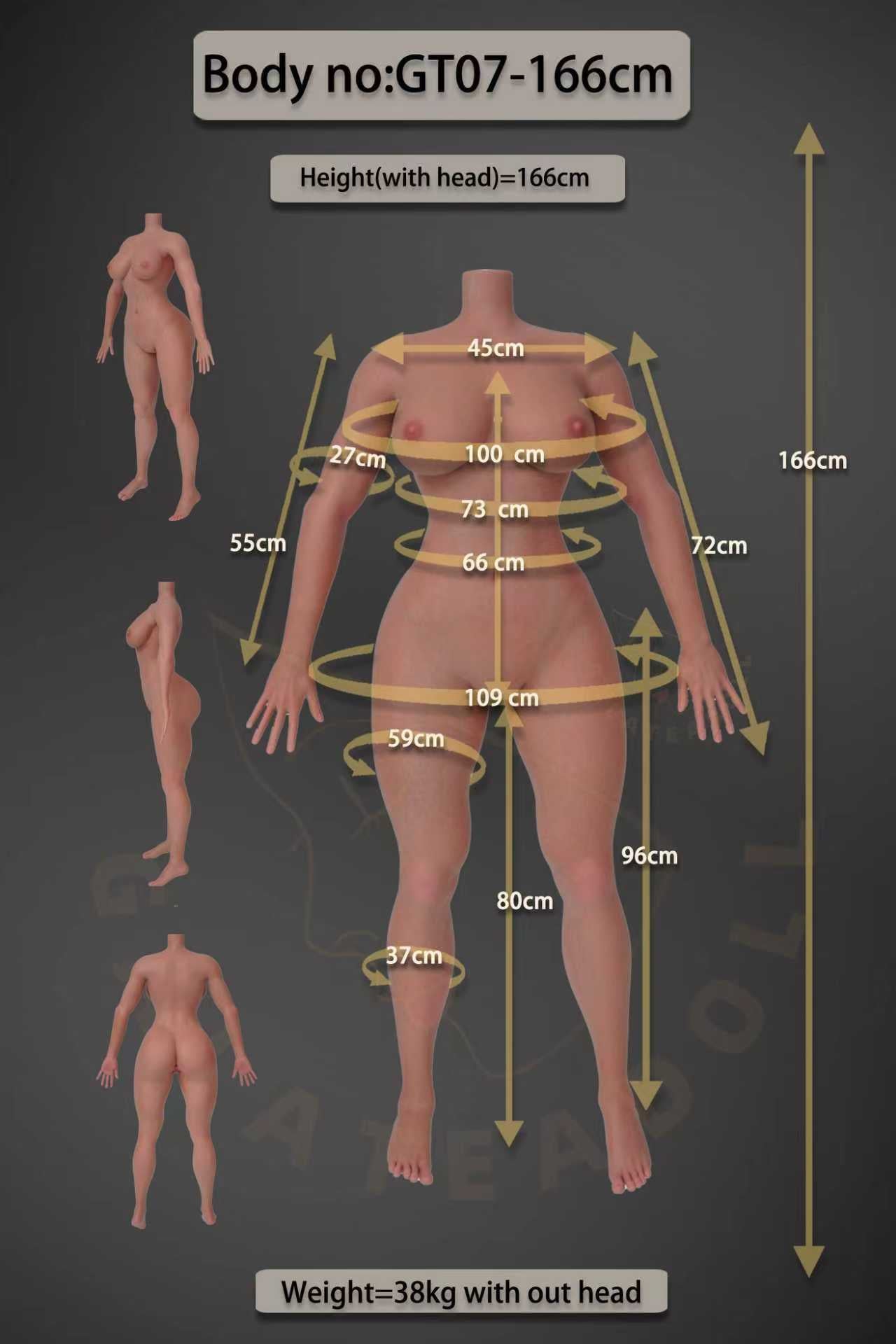 Yolanda sexdukke (Galatea Doll 166 cm E-cup #135 silikone)