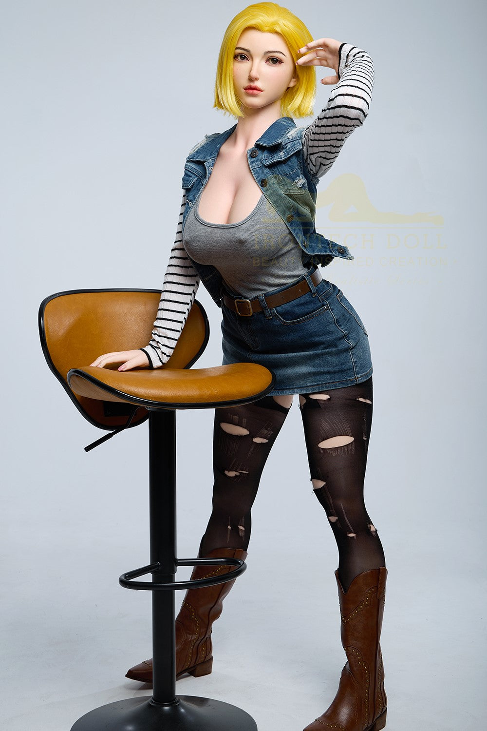 Joline Android 18 sexdukke (Irontech Doll 159 cm g-cup S41 silikone)