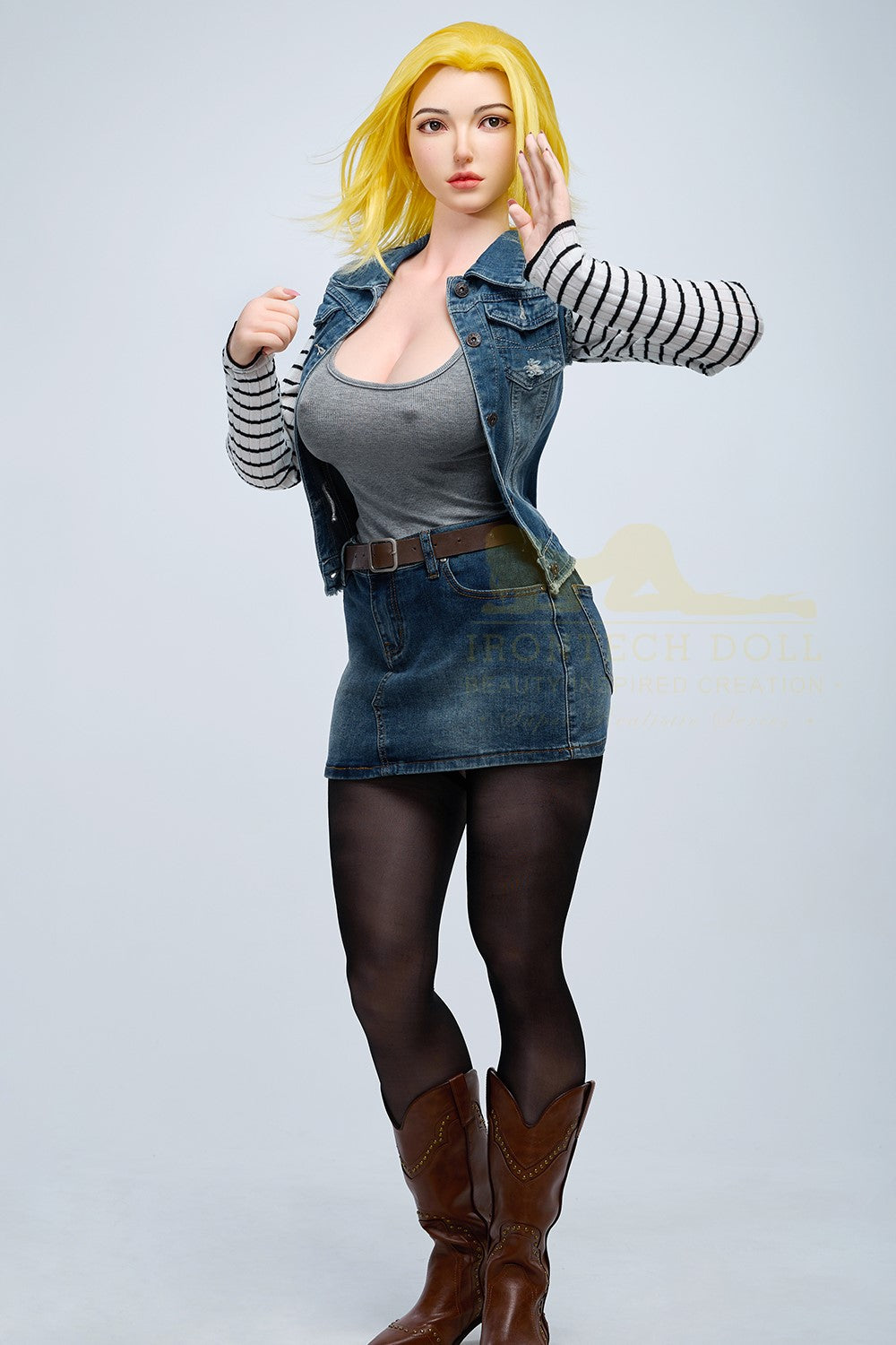 Joline Android 18 sexdukke (Irontech Doll 159 cm G-cup S41 silikone)