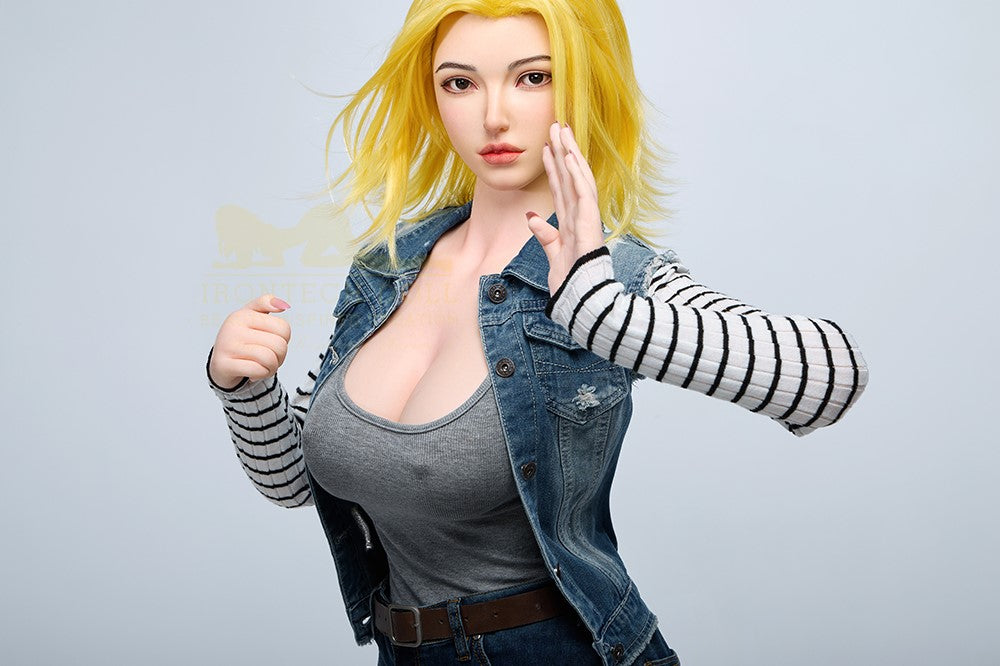 Joline Android 18 sexdukke (Irontech Doll 159 cm G-cup S41 silikone)