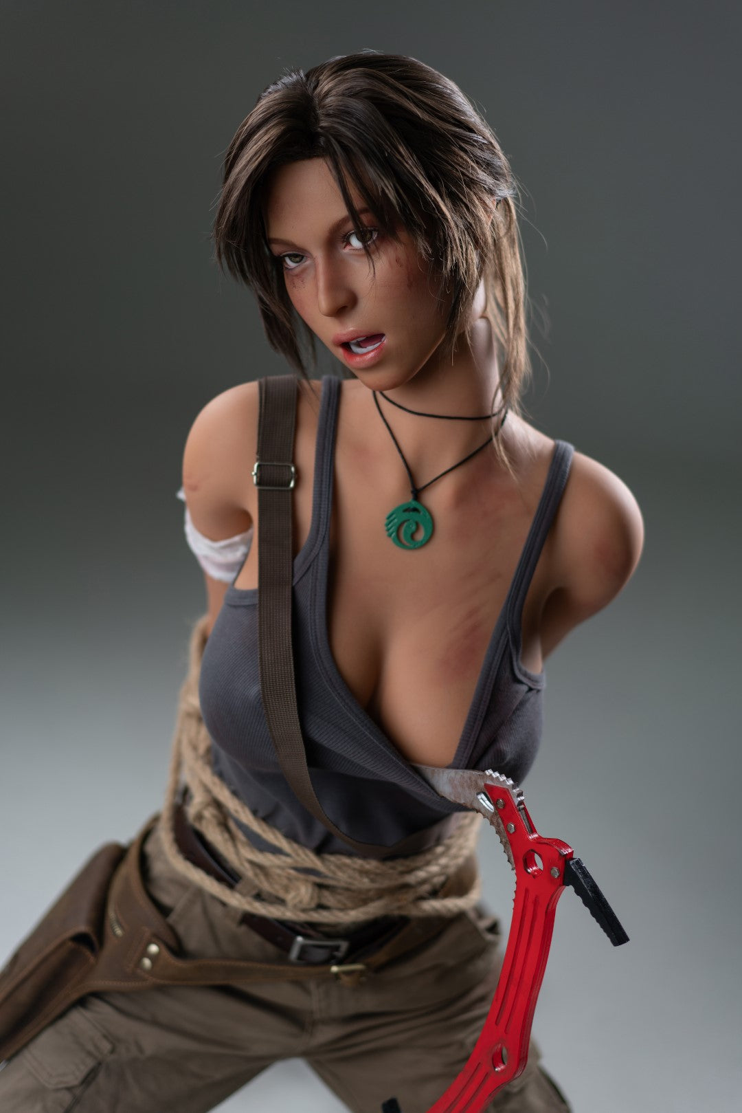 Lara Croft sexdukke (Game Lady 166 cm e-cup Nr. 20 silikone)
