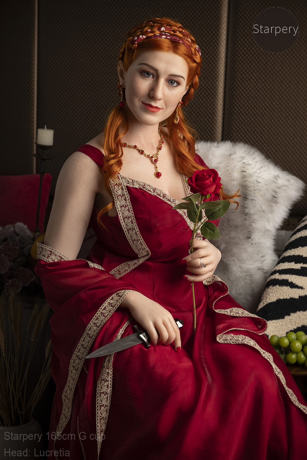 Lucretia sexdukke (Starpery 165 cm G-cup TPE+silikone)