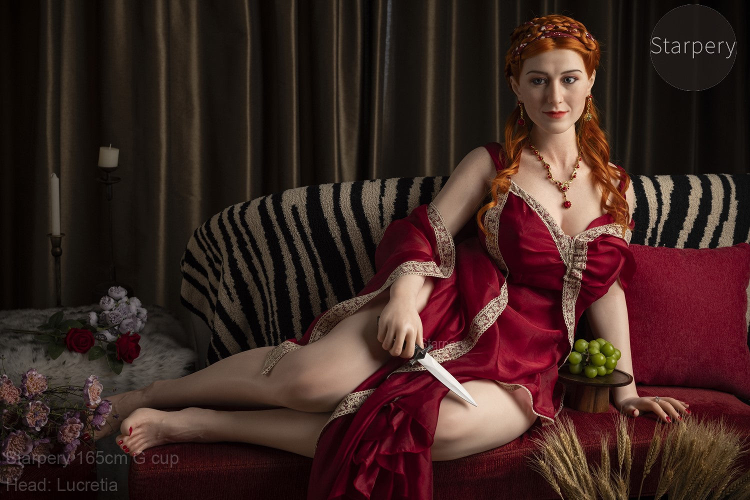Lucretia sexdukke (Starpery 165 cm g-cup TPE+silikone)