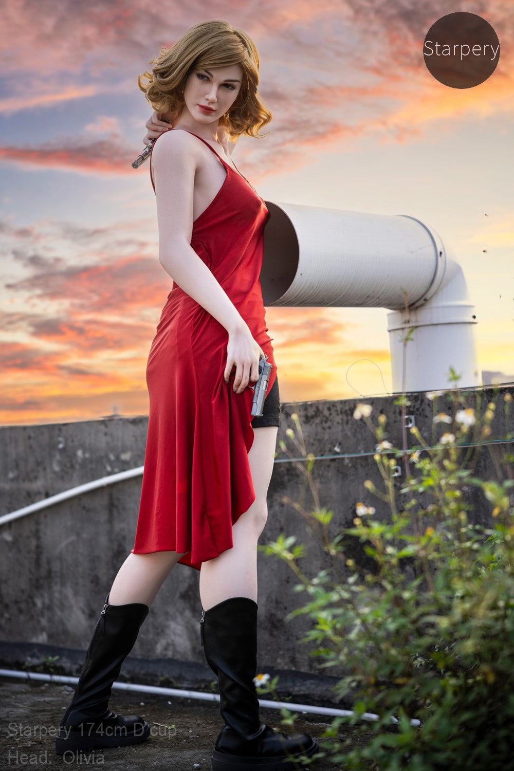 Olivia sexdukke (Starpery 174 cm D-cup TPE+silikone)