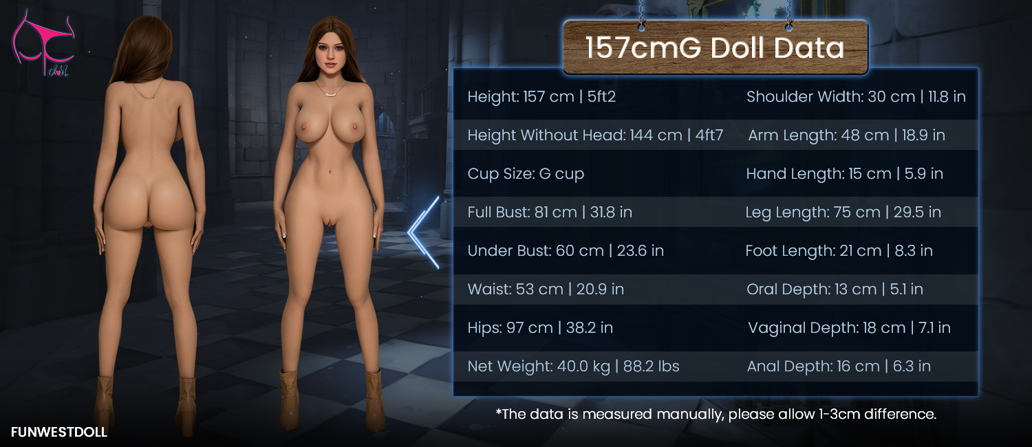 Rose sexdukke (FunWest Doll 157 cm G-cup #043 TPE)