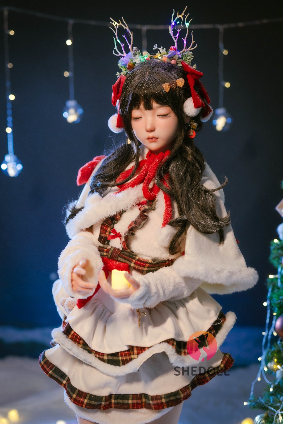 Sovende Belle sexdukke (SHEDOLL 148 cm D-cup #SH153 silikone)