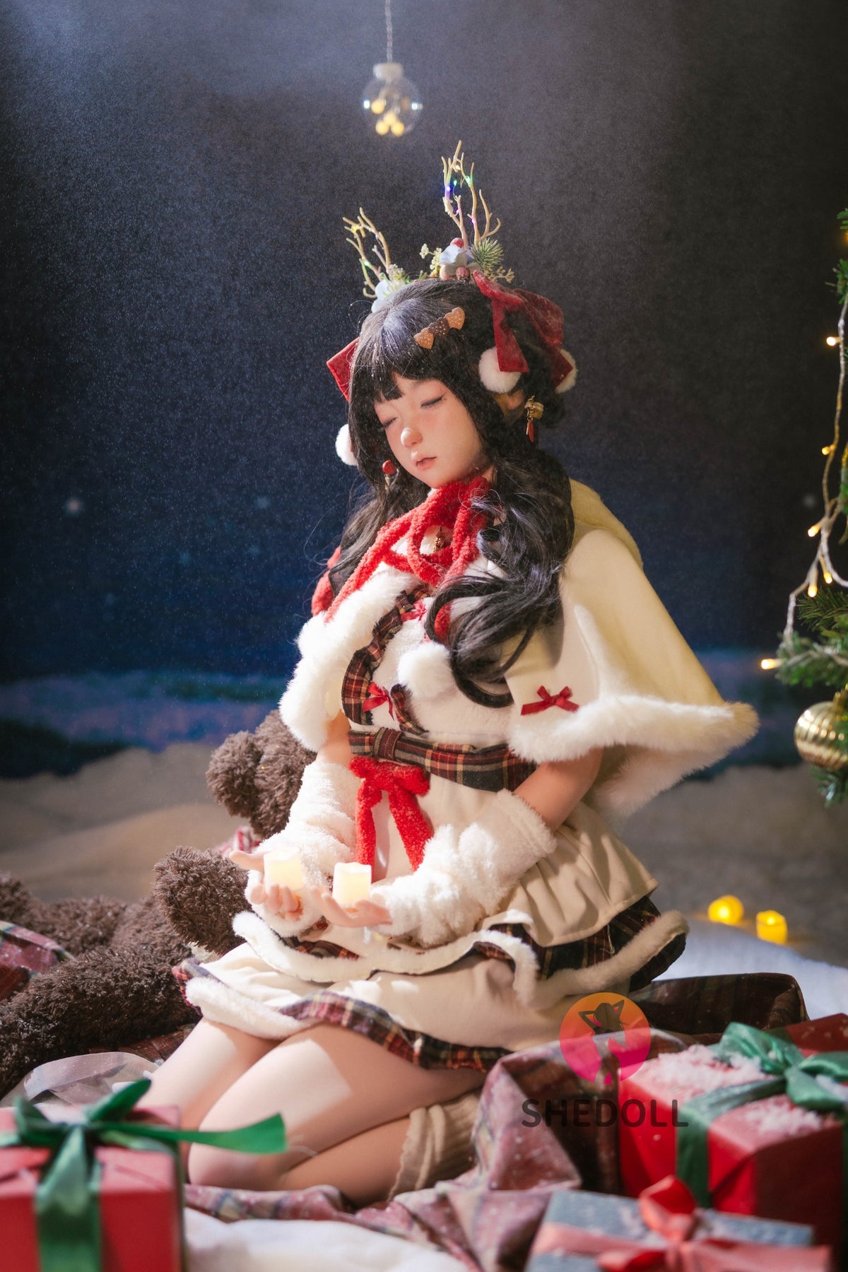 Sovende Belle sexdukke (SHEDOLL 148 cm D-cup #SH153 silikone)