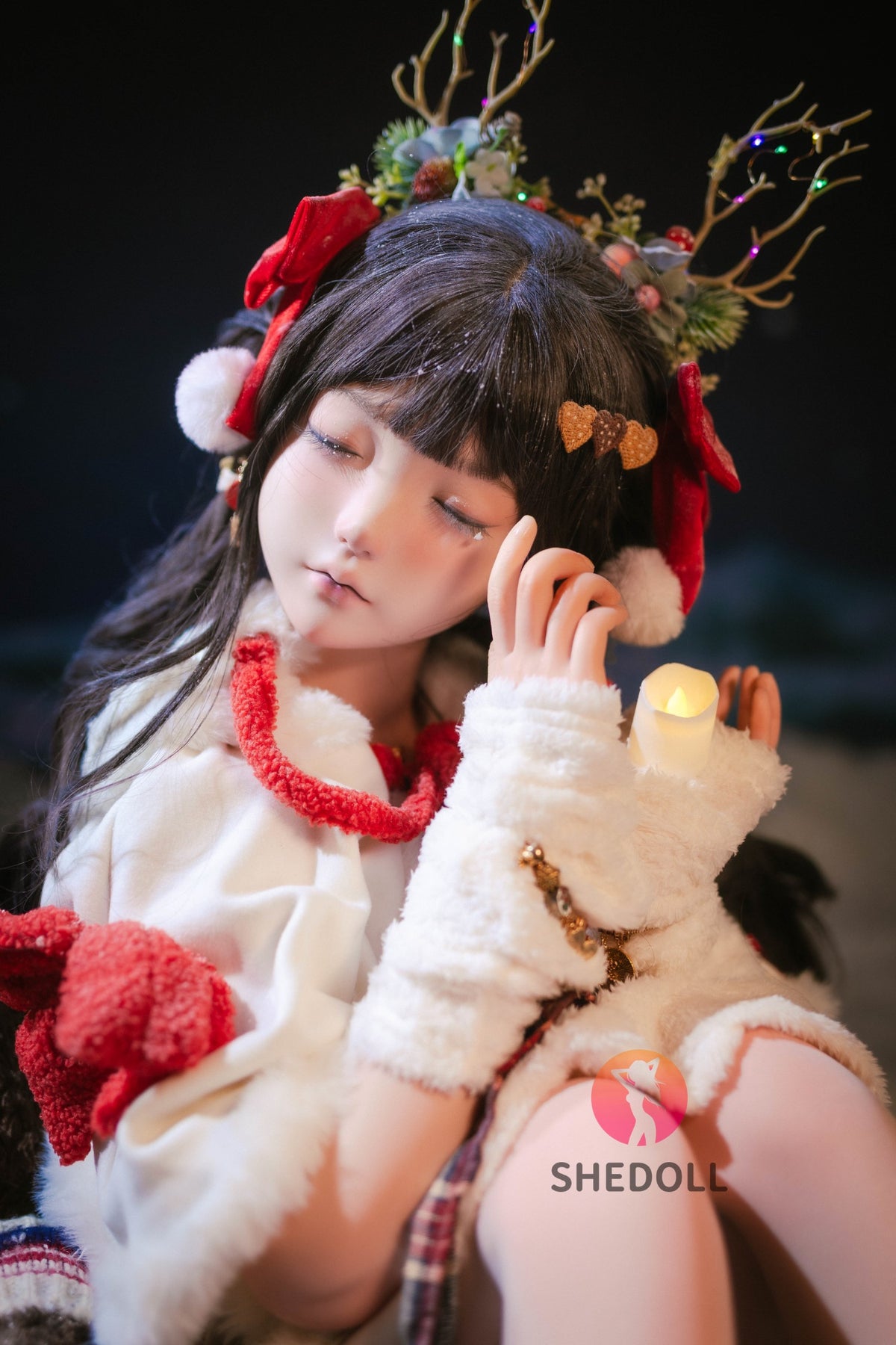 Sovende Belle sexdukke (SHEDOLL 148 cm D-cup #SH153 silikone)