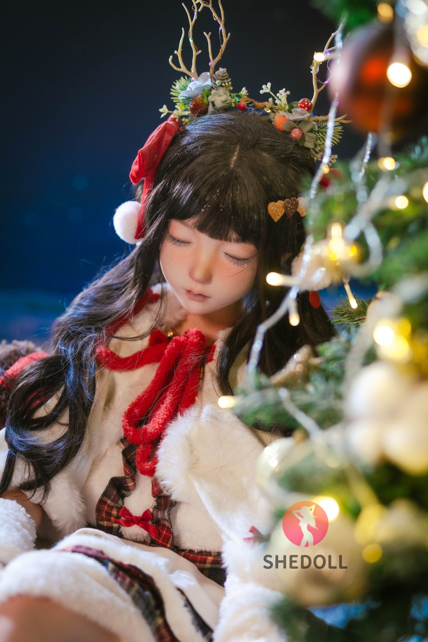 Sovende Belle sexdukke (SHEDOLL 148 cm D-cup #SH153 silikone)