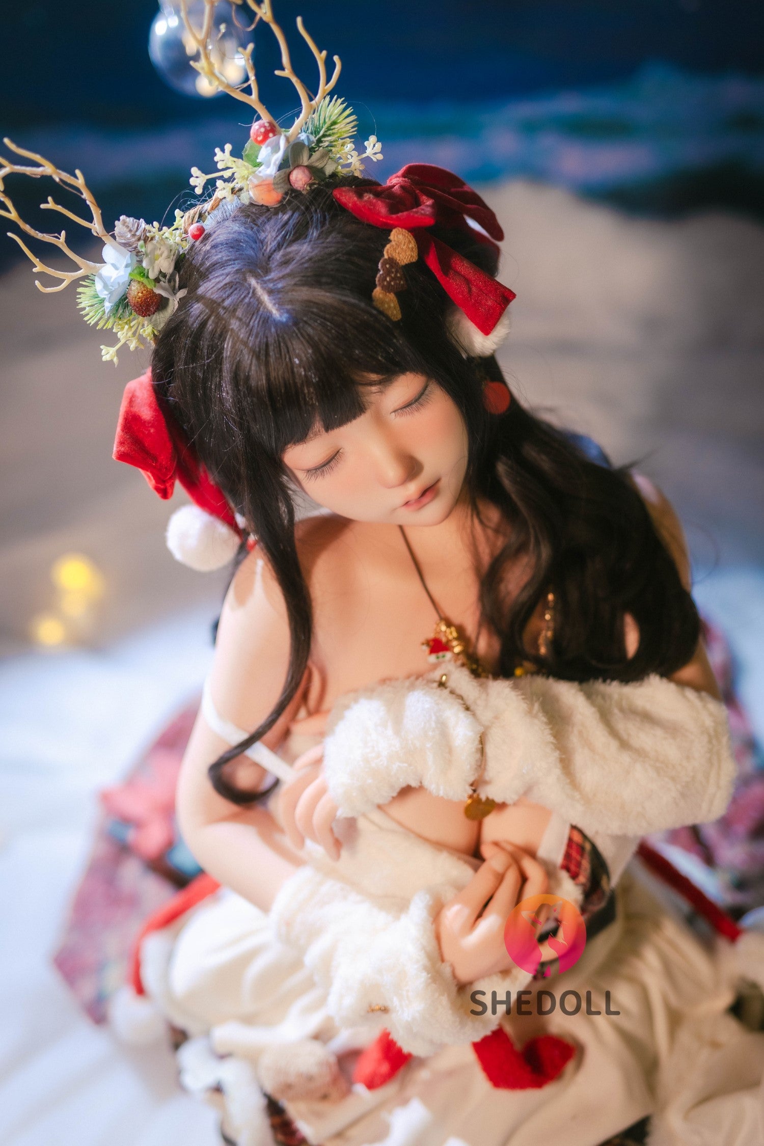 Sovende Belle sexdukke (SHEDOLL 148 cm D-cup #SH153 silikone)