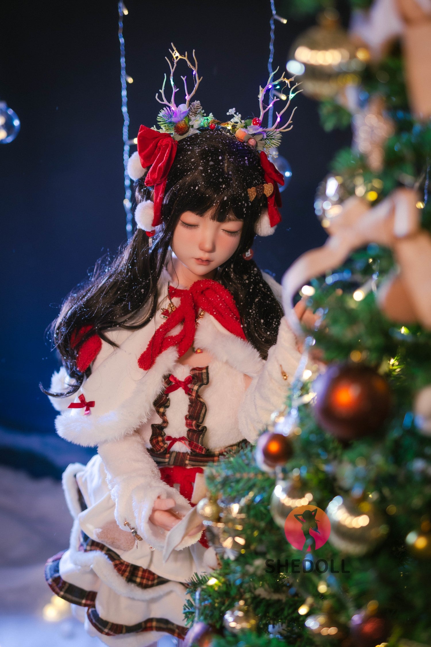 Sovende Belle sexdukke (SHEDOLL 148 cm D-cup #SH153 silikone)