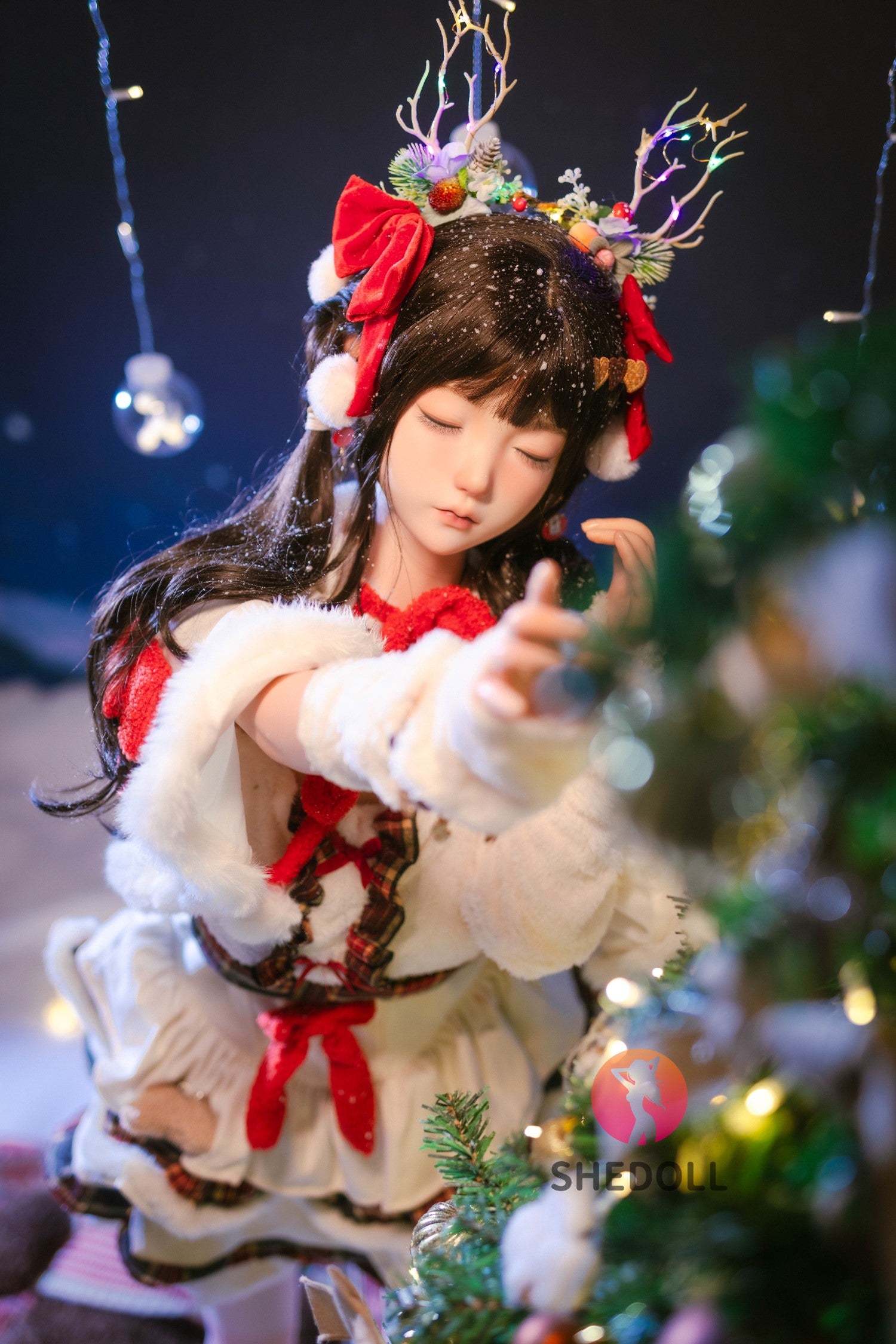 Sovende Belle sexdukke (SHEDOLL 148 cm D-cup #SH153 silikone)