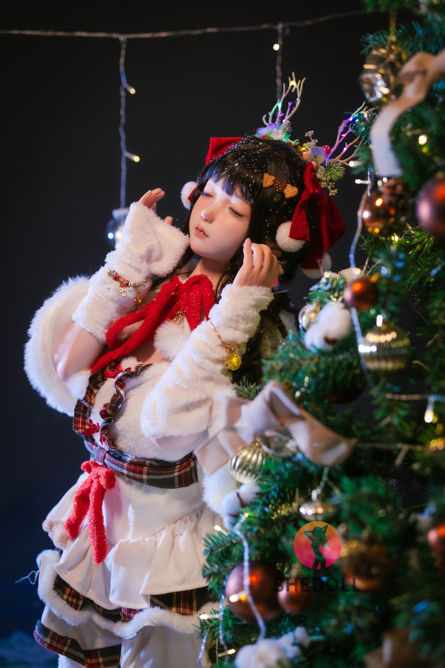 Sovende Belle sexdukke (SHEDOLL 148 cm D-cup #SH153 silikone)