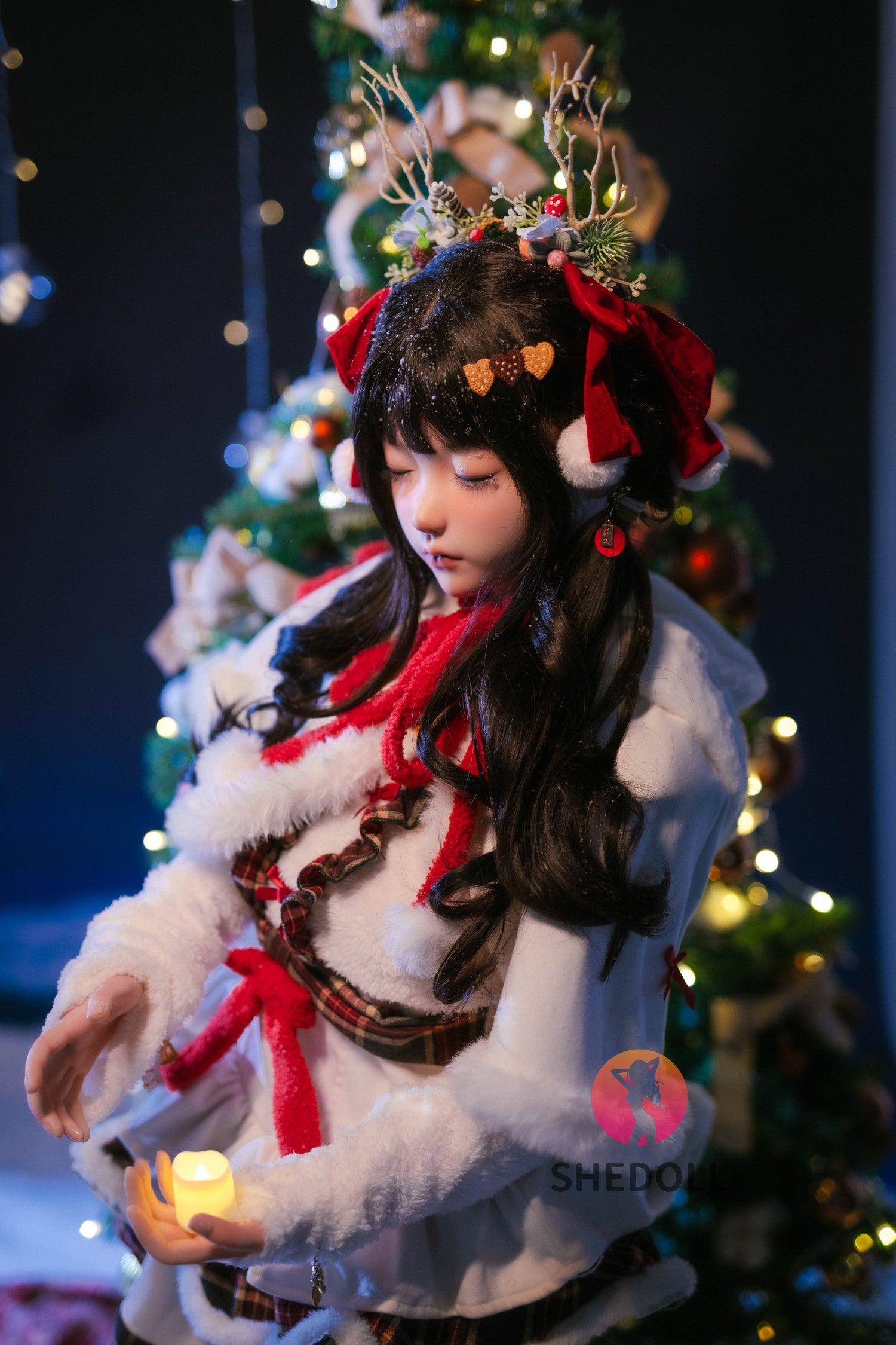 Sovende Belle sexdukke (SHEDOLL 148 cm D-cup #SH153 silikone)