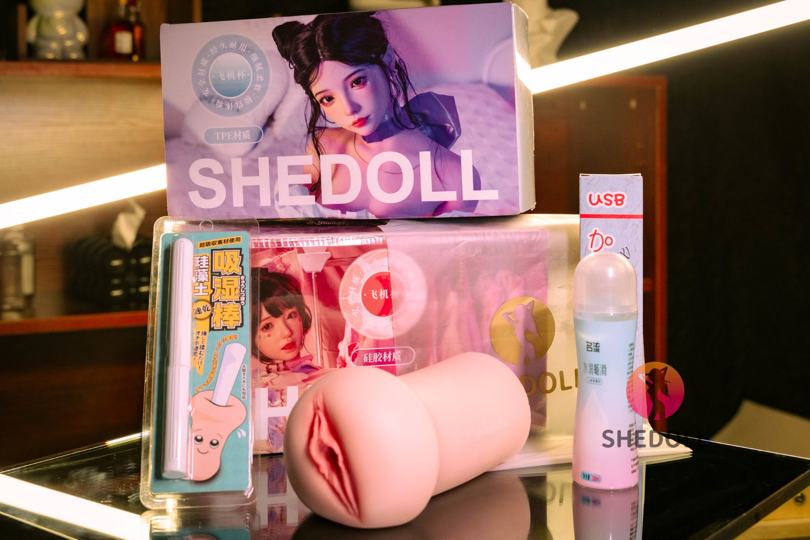 Realistisk masturbator (SHEDOLL #SH160 silikone & TPE)