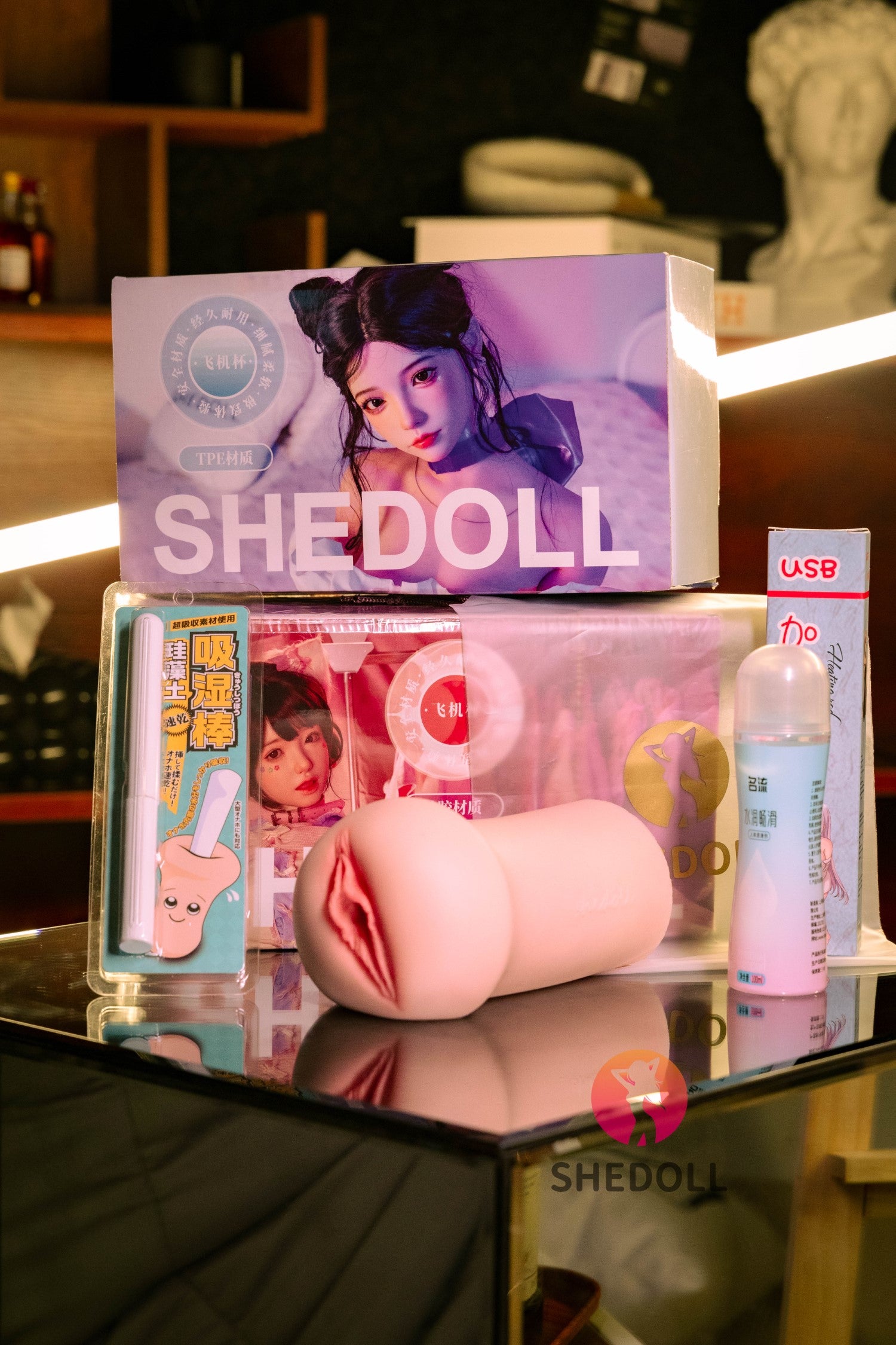 Realistisk masturbator (SHEDOLL #SH160 silikone & TPE)