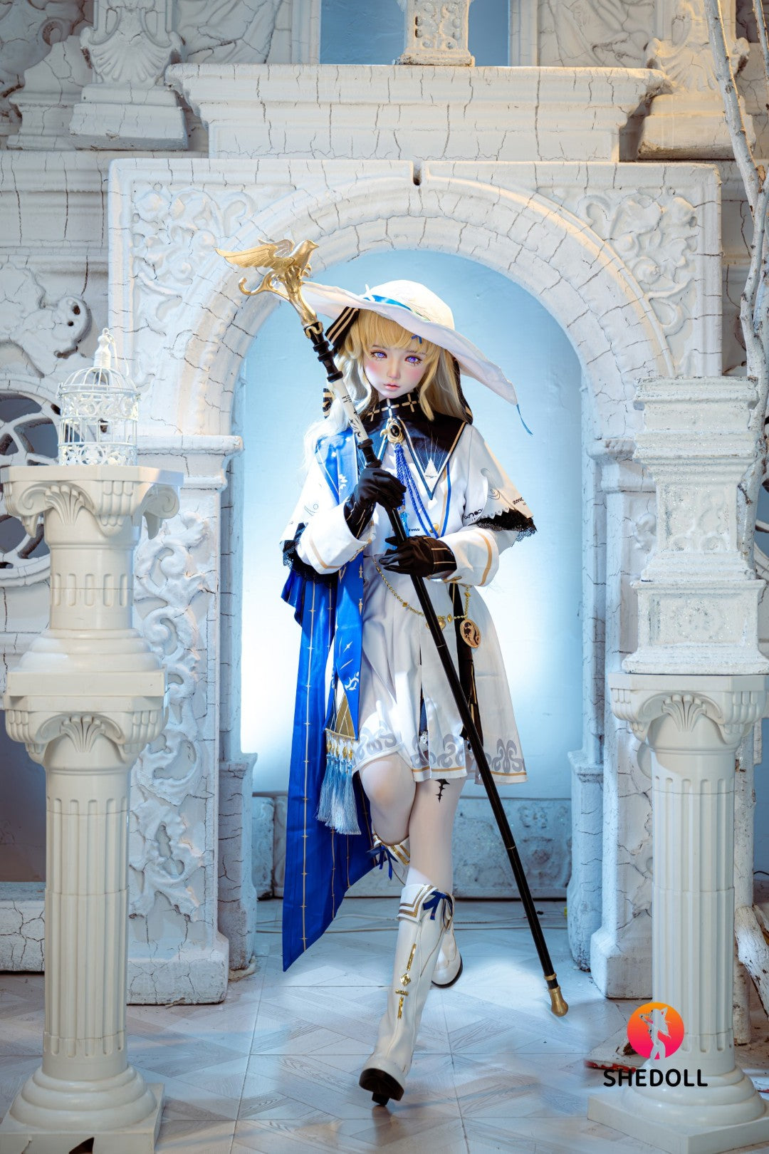 Phoebe sexdukke (SHEDOLL 152 cm A-cup #SH189 2.0 TPE+silikone)