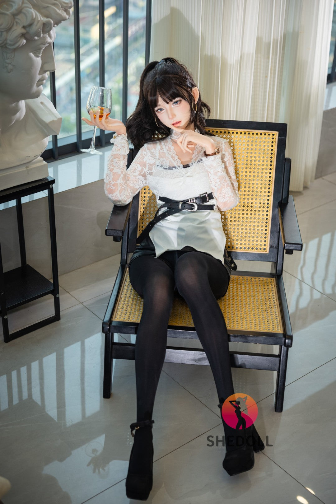 Lina sexdukke (SHEDOLL 152 cm A-cup #SH202 2.0 silikone)