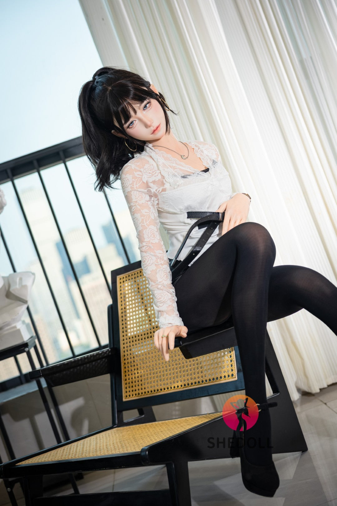 Lina sexdukke (SHEDOLL 152 cm A-cup #SH202 2.0 silikone)