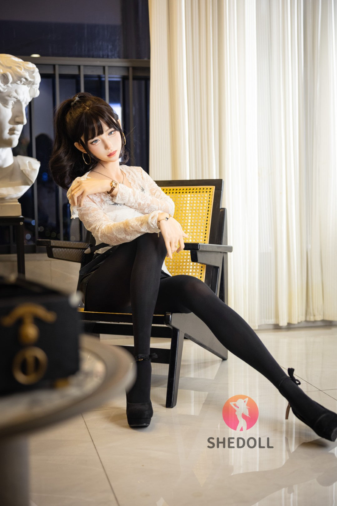 Lina sexdukke (SHEDOLL 152 cm A-cup #SH202 2.0 silikone)