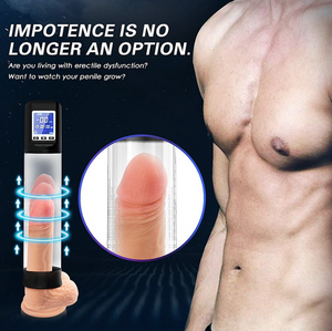 Penispumpe med vakuum og vibrationer