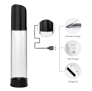 Penispumpe med vakuum og vibrationer