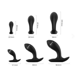 Bent Butt Plug - Sæt med 3 størrelser