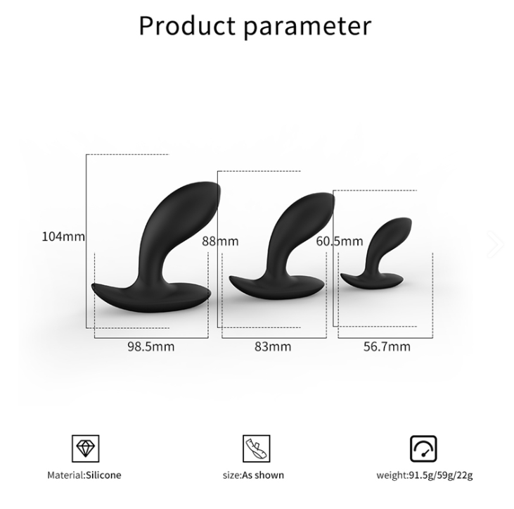 Buet Buttplug - Sæt med 3 størrelser