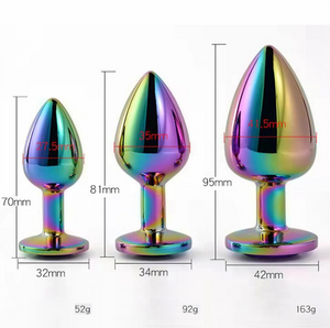 Butt Plug in Aluminium - indstillet med 3 størrelser