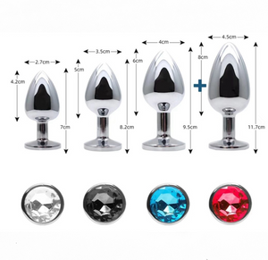 Butt Plug In Aluminium - Sæt med 4 størrelser