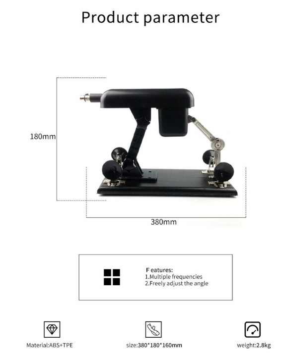 Kompakt og kraftfuld sexmaskine med justerbar vinkel