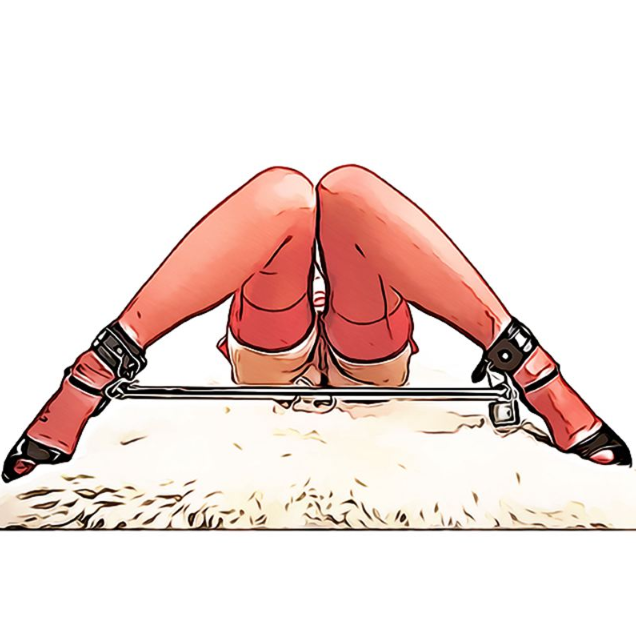 BDSM Seks sæt håndjern, fodjern og metalstel - Justerbart bondagesæt til par