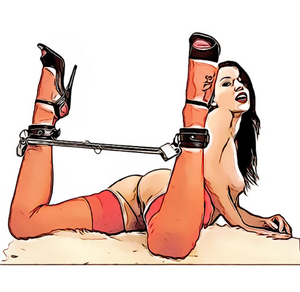BDSM Sex Set med håndjern, fodcuffs & metalramme - justerbart bondage kit til par
