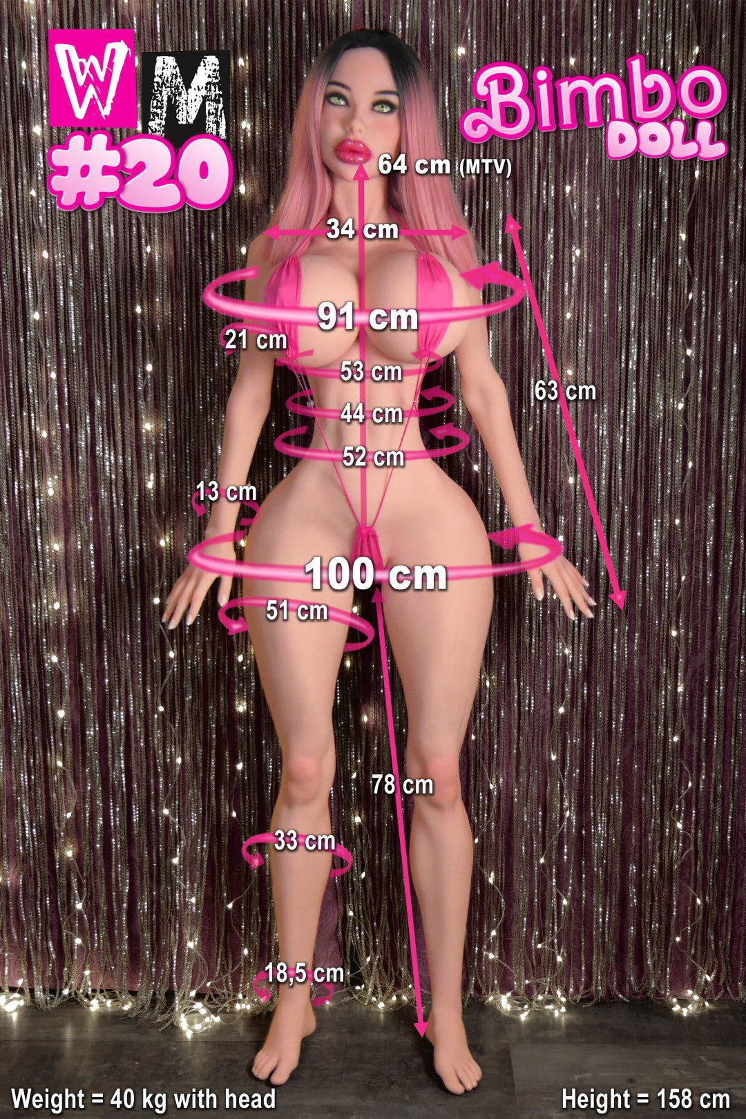 Bimbo sexdukke (WM-Doll 158 cm K-cup #496 TPE)