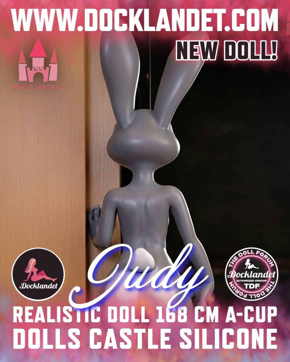 Kaninen Judy sexdukke (Dolls Castle 168 cm A-cup silikone)