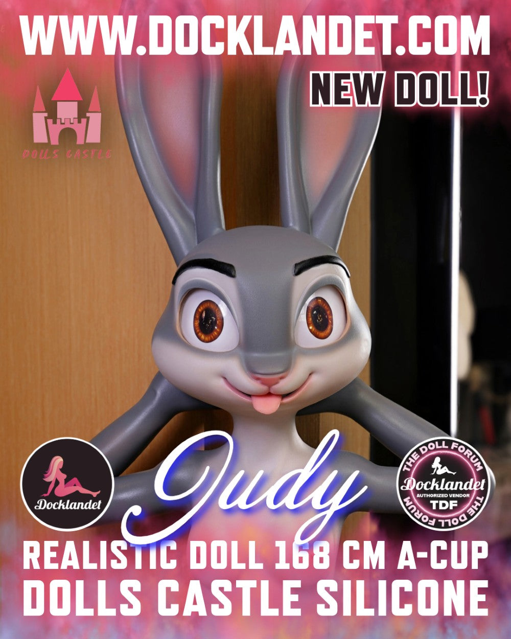 Kaninen Judy sexdukke (Dolls Castle 168 cm A-cup silikone)